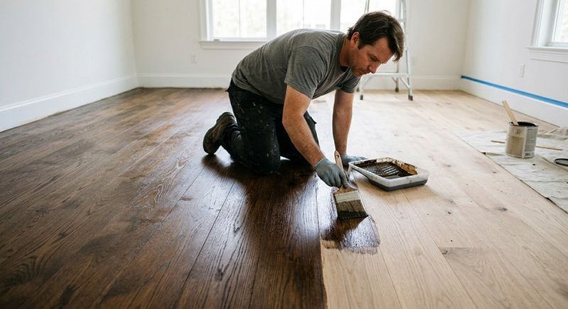 Hardwood Floor Staining in Overland Park, KS