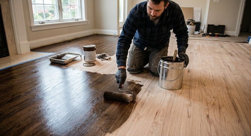 Hardwood Floor Staining in Olathe, KS