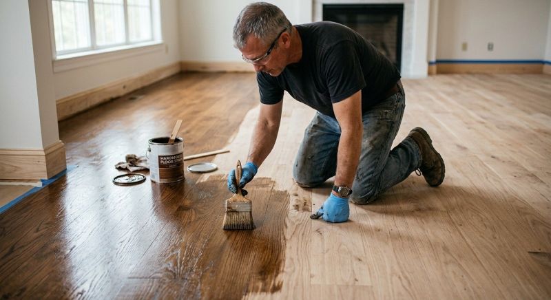 Maple Floor Staining in Kansas City, KS