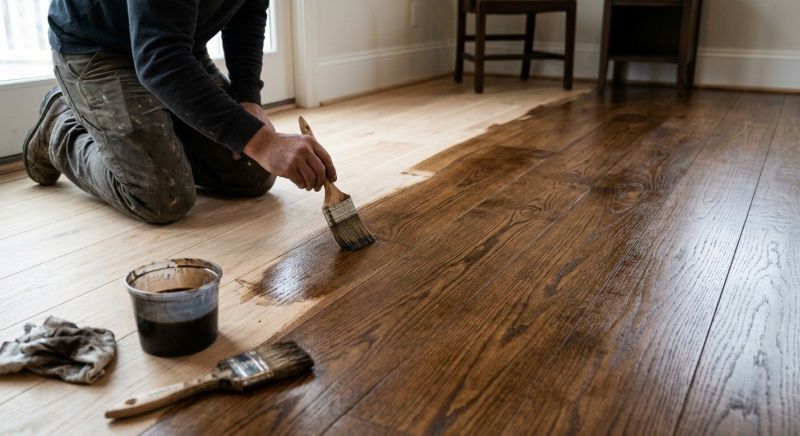 Maple Floor Staining in Olathe, KS