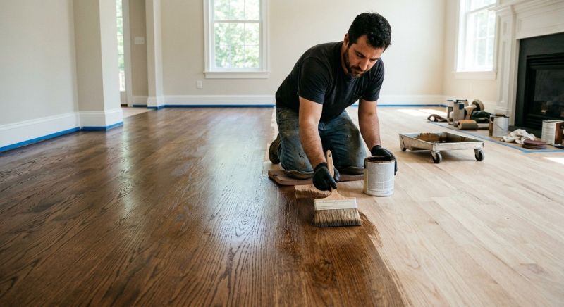 Oak Floor Staining in Kansas City, KS